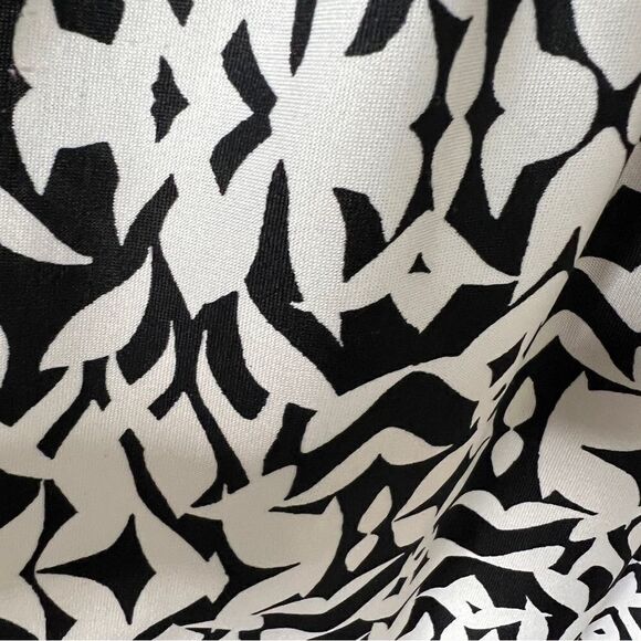 AB Studio Black White Spaghetti Strap Blouson Maxi. Dress Size Extra Large - Picture 4 of 7